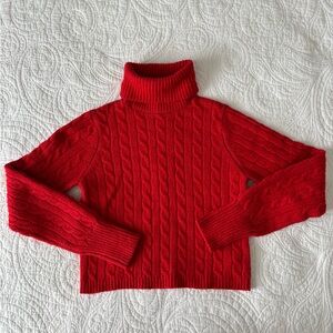 Jessica Simpson  Red Turtleneck Sweater